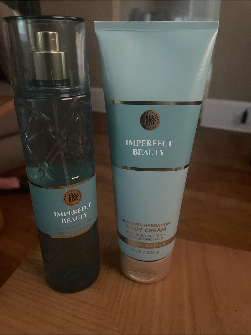 Imperfect Beauty Hydration Body Cream & Mist Set - Light Aqua